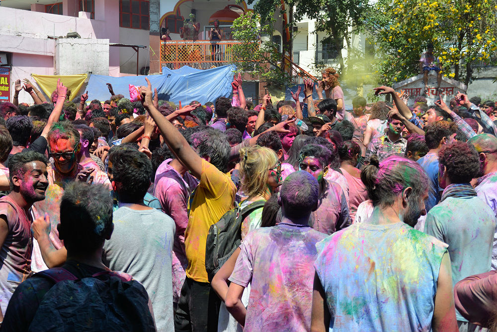 Holi Festival pelas ruas de Rishikesh